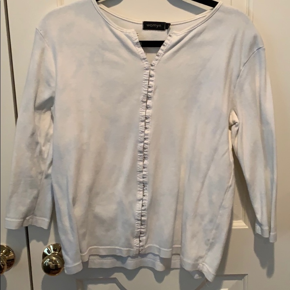 Womyn Faded Tie Die Long Sleeve Top Size Large